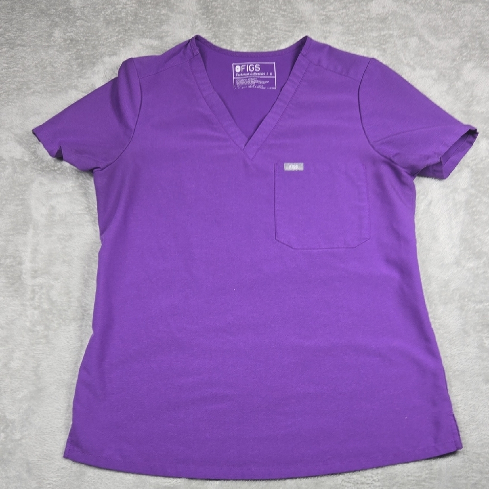 Figs S Electric Grape Catarina Scrub Top